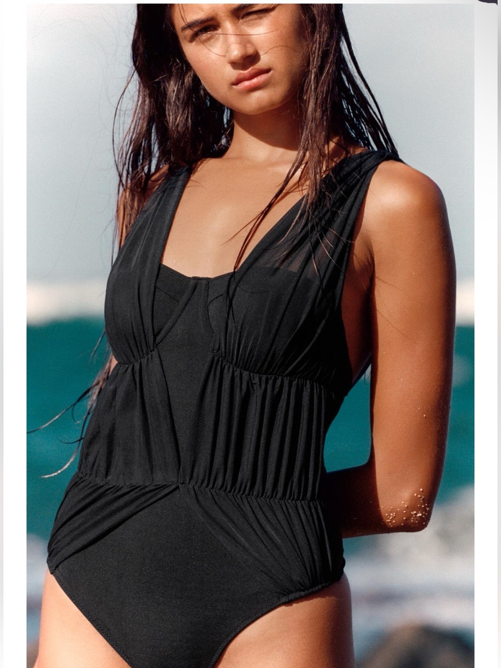 ZARA UNDERWIRE TULLE SWIMSUIT